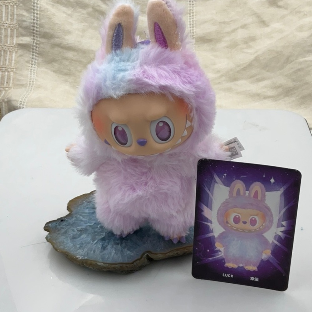 AuthenticPOPMART TheMonstersBig Into Energy”LUCK”Pink, Purple&Blue Tie-dyeLabubu